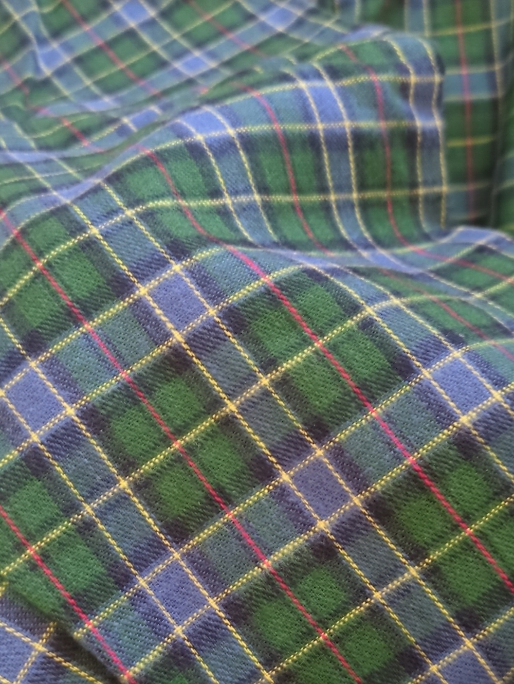 Vintage Mens Plaid Robe 100% Cotton - Picture 2 of 4